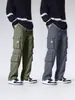 Calças de Trabalho Finas Estilo Americano para Homens, Calças Casuais Largas, Tendência Verão 2026 de Perna Reta Wide-Leg Longas