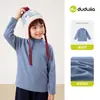 Dududu Home Camiseta de Manga Longa Infantil para Meninos Inverno com Plus Veludo Top Roupas de Inverno para Meninas Camada Base Quente Roupas de Bebê