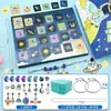 Dia das Crianças TikTok Taobao Dropshipping Educacional DIY Conjunto de Pulseira de Contas de Cristal Presente para Meninas Atacado