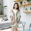 Xale com Proteção Solar Ciclismo Praia Multiuso Lenço de Seda Chiffon Estampado à Prova de UV Conjunto Flor de Caju Xale de Pérola