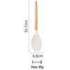 Conjunto de utensílios de cozinha de silicone branco com cabo de madeira, conjunto de 12 peças, espátula de cozinha Amazon, ferramentas de cozinha estilo nórdico ins
