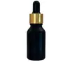 Botella de Aceite Esencial Negra Mate, Botella Gotero de Plástico Opaca a la Luz, Botella Dispensadora de Líquido de Esencia, Botella de Muestra, Botella de Empaque Cosmético