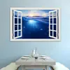 Mundo Subaquático Comércio Exterior Mais Vendido Efeito Criativo 3D Adesivos de Janela Falsa Decoração de Sala de Estar Quarto Adesivos de Parede