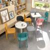 Silla de Plástico con Respaldo para Tienda de Hamburguesas y Té con Leche, Restaurante en Casa, Salón de Uñas, Silla de Maquillaje, Taburete para Mesa de Comedor, Estilo Nórdico