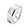 Anillo para hombre de acero inoxidable liso de doble biselado de 8 mm transfronterizo, diseño de nicho de alto nivel que no se decolora, anillo de acero de titanio