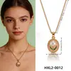 Flor de Perla Popular Transfronteriza Esmalte Acero de Titanio Diseño de Nicho Joyería de Exportación Accesorios de Collar de Gama Alta para Mujeres Verano