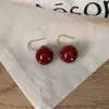 Pendientes de Botón Ovalados de Resina Transfronterizos Europeos y Americanos Pendientes Maillard de Otoño e Invierno Pendientes Simples de Moda Versátiles para Mujer Sensación de Alta Gama