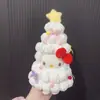 Adornos Navideños Auténticos de Gatito Bolsa Colgante Muñeco de Peluche de Papá Noel Llavero Colgante Regalo para Mujeres