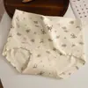 Pantaletas de algodón puro antibacteriano en la entrepierna para mujer, clase A, algodón para bebé, entrepierna extendida antibacteriana, calzones tipo boxer florales que cubren la cadera para mujer