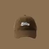 Gorra de Béisbol Bordada de Estilo Americano de Ala Ancha, Sombrero de Sol de Verano para Mujeres con Circunferencia de Cabeza Grande, Gorra de Béisbol Negra de Visera para Hombres, Sombrero Artístico de Ala Ancha