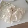 Saia de fio pêndulo ~ anel de cabelo de tripas grossas branco super fada feminino francês de alta qualidade acessório de cabelo versátil corda de cabelo grande para cabelo
