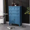 Armario de Almacenamiento Retro de Madera Maciza Estilo Americano con Puertas para Sala de Estar y Dormitorio Contra la Pared