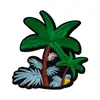 Serie Árbol de Coco Planta Verde Pegatinas de Tela Bordada Nuevo Bordado por Computadora Transfronterizo Pegatinas Termofusibles Pegatinas para Planchar Parches para Ropa
