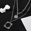 Nuevo Collar Retro de Múltiples Capas Sol Luna para Hombre Tendencia Estilo Japonés y Coreano Calle Oscura Estilo Hip Hop Distintivo Colgante Didi