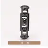 Hebilla cilíndrica de metal de doble agujero para cordón elástico, hebilla de resorte con ajuste elástico T5273