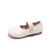 Nueva colección primavera-otoño de zapatos de piel para niños, zapatos sencillos negros, zapatos de bebé, diseño de punta cuadrada, suela blanda, parte superior de piel, tallas 23-34