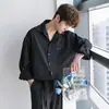 Temporada de primavera y otoño, alta gama, diseño de nicho, camisa de lentejuelas estrelladas, elegante y genial, camisa casual de manga larga para hombre
