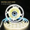 Tira de luz flexible COB 5V bajo voltaje serie completa, integración de alta densidad, iluminación uniforme sin puntos oscuros, especificaciones completas