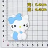 Parche de Goma Suave de PVC Cabeza de Gato de Dibujos Animados Gato Kt Accesorios para Funda de Teléfono Móvil y Tableta Materiales para Bricolaje en Casa Imán para Refrigerador
