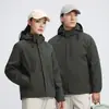 Ropa de Trabajo con Capucha de Forro Polar Integrado, Cortavientos, Escolar, Supermercado, Uniformes para Empleados de Grupo, Cortavientos, Impermeable, Duradero, Personalizable