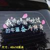Pegatina personalizada para coche de una celebridad de Internet, reflectante, colorida, para el cristal trasero, decorativa, con texto creativo, divertida pegatina para la parte trasera del coche.