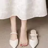Sapatos de Salto Alto da Moda Estilo Francês para Mulheres, Verão 2026 Sandálias de Festa Versáteis Estilo Fada com Strass e Sensação de Brisa Suave