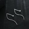 Pendientes de plata de ley s925, estilo coreano, sencillos, con bolitas pequeñas, de plata de ley, para mujer.