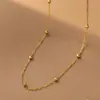 Moda Europea y Americana Simple Cadena de Acero de Titanio Joyería Acero Inoxidable Chapado en Oro de 18K Collar de Caja Colgante para Mujer Fabricante