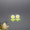 Etiqueta de bordado por computadora, etiqueta de tela con diseño de flor de dibujos animados, accesorios de ropa, pegatina de bordado coreano DIY, nuevo girasol pequeño