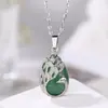 Zhouhang Jewelry Venta Caliente Transfronteriza Colgante de Cristal Natural con Collar de Pavo Real de Amatista Joyería de Moda al por Mayor