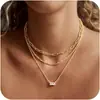 Collar de tres capas con clip de papel de hueso de serpiente de nuevo producto transfronterizo, gargantilla de cobre con diseño elegante, joyería para citas para mujeres