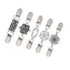 Amazon Conjunto de 5 peças clip para xale de suéter clip de gola de cardigã vintage flor broche para vestido feminino
