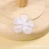 Em Estoque 5cm Borda Dourada Organza Flor de 5 Pétalas Enfeites para Roupas, Acessórios de Cabelo e Artesanato em Tecido Feito à Mão Venda por Atacado