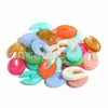 Europeu e Americano Transfronteiriço 28X22 Furo 2.9mm Colorido Acrílico Oval Contas Atacado DIY Pulseira Colar Kit de Material