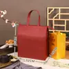 Festival do Meio Outono Presentear Sacola Não Tecida Espessa Sacola Tote Grande Ecológica Sacola de Presente Sacola com Zíper para Bebidas Personalização