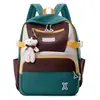 Mochila Escolar para Aluno do Ensino Fundamental e Médio Pingente Fofo Decorativo Bolsa para Computador Mochila Doce Fresca Mochila Versátil de Grande Capacidade