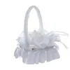 Caixa de anel em forma de coração para presente de Dia dos Namorados caixa criativa para dama de honra de casamento porta-anel portátil caixa de juta com laço cesta de flores