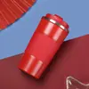 Taza de café creativa de color sólido, antideslizante, de tercera generación para uso en casa y oficina, una taza portátil para beber directamente hecha de acero inoxidable con aislamiento al vacío de doble capa