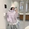 Chaqueta ligera de algodón con relleno de plumón acanalado para mujer, abrigo corto de algodón de invierno extremadamente elegante, nuevo abrigo de invierno estilo coreano 2026