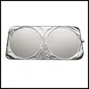 Parasol de coche doble anillo tela recubierta de plata protección solar frontal verano parasol doble anillo protección solar cinta plateada protección solar