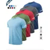 Camiseta Deportiva de Manga Corta para Hombre Multipièce Talla Europea Transpirable de Secado Rápido para Correr Azul Fútbol Entrenamiento Fitness Ropa Casual