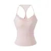 Top de verano con ribete de encaje en la parte delantera, de estilo maduro, entallado y sin espalda, combinado con un sexy top de tirantes finos para un look de chica hot