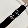 Anel Cobra Zircônia Brilhante Diamante Flash Luxo Leve Prata Anel de Dedo Aberto Textura de Alta Qualidade Simples Versátil Moda Joia Cool para Mulheres