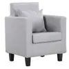 Novo Sofá Individual Pequeno de Couro e Tecido, Elegante e Simples, Poltrona Pequena para Hotel, Escritório, Lan House, Lazer