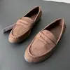 2026 Nuevos Mocasines Retro de Moda Versátiles Nicho Perezosos Talla Grande Zapatos Individuales para Mujer Comercio Exterior al por Mayor