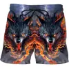 2026 Año del Caballo Pantalones Cortos de Playa para Hombre Pantalones Cortos para Hombre Europeos y Americanos Transfronterizos Estampado de Caballo 3D Cordón Nuevos Pantalones Casuales para Hombre