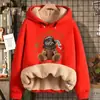 Sudadera de Vellón de Cordero para Hombre Otoño e Invierno Tendencia Ins Ropa de Pareja Holgada Talla Grande Chaqueta Cálida Casual con Forro de Vellón Engrosada