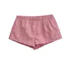 Shorts largos xadrez soltos para meninas picantes, cintura elástica, dois botões, casual, hot pants, novo para o verão feminino, casa, esportes