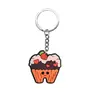 Amazon Food Pingente Chaveiro Dente Borracha Macia PVC Decoração Mochila DIY Chaveiro Presente Atacado Transfronteiriço