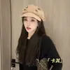 Novo Chapéu Nuvem para Mulheres, Estilo Japonês, Chapéu Octogonal para Afinar o Rosto, Versão Coreana para Primavera e Outono, Chapéu de Artista, Boina Casual Versátil